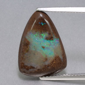 9,17 ctw natürlicher Mehrfarbig Boulderopal, Trillion, Lichtundurchlässig