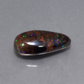 4,97 ctw natürlicher mehrfarbiger Boulder-Opal, Fantasieschliff, Lichtundurchlässig