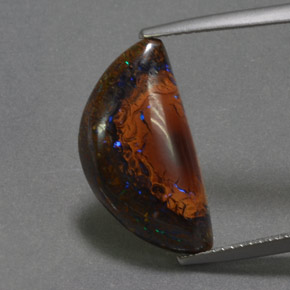 6,07 ctw natürlicher mehrfarbiger Boulder-Opal, Fantasieschliff, Lichtundurchlässig