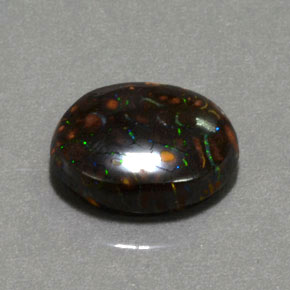 6,61 ctw natürlicher mehrfarbiger Boulder-Opal, Oval Schliff, Lichtundurchlässig