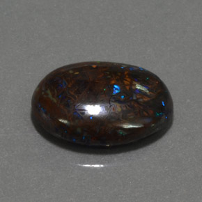 9,17 ctw natürlicher Mehrfarbig Boulderopal, Oval Schliff, Lichtundurchlässig