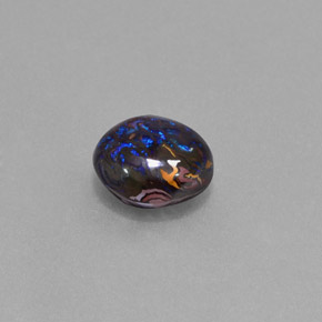 2,96 ctw natürlicher mehrfarbiger Boulder-Opal, Fantasieschliff, Lichtundurchlässig