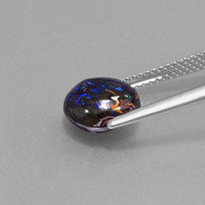2,96 ctw natürlicher mehrfarbiger Boulder-Opal, Fantasieschliff, Lichtundurchlässig