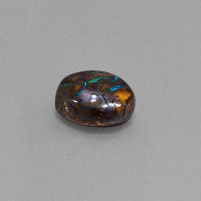 3,22 ctw natürlicher mehrfarbiger Boulder-Opal, Oval Schliff, Lichtundurchlässig