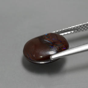 9,17 ctw natürlicher Mehrfarbig Boulderopal, Oval Schliff, Lichtundurchlässig