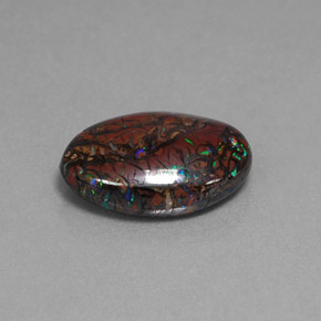 9,17 ctw natürlicher Mehrfarbig Boulderopal, Oval Schliff, Lichtundurchlässig