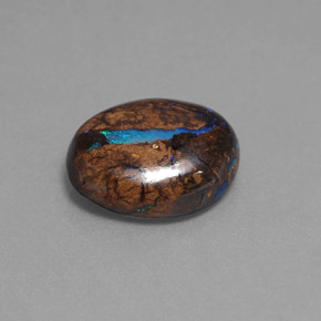 7,80 ctw natürlicher mehrfarbiger Boulder-Opal, Oval Schliff, Lichtundurchlässig