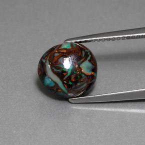 3,61 ctw natürlicher mehrfarbiger Boulder-Opal, Oval Schliff, Lichtundurchlässig