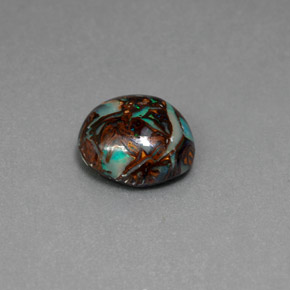 3,61 ctw natürlicher mehrfarbiger Boulder-Opal, Oval Schliff, Lichtundurchlässig
