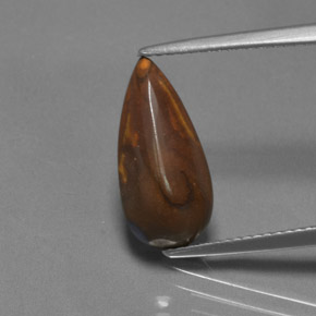 9,17 ctw natürlicher Mehrfarbig Boulderopal, Birnenform, Lichtundurchlässig