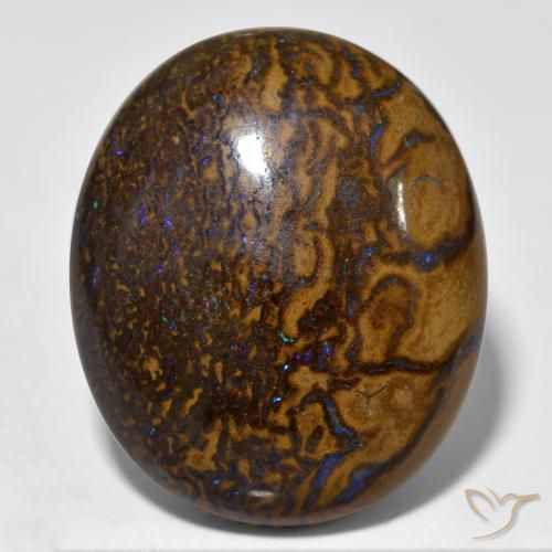 34.16ct Natürlicher Mehrfarbig Boulder-Opal, Oval, Lichtundurchlässig
