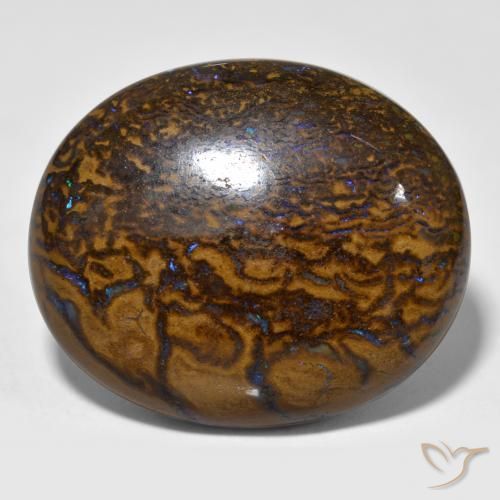 9,17 ctw natürlicher Mehrfarbig Boulderopal, Oval, Lichtundurchlässig