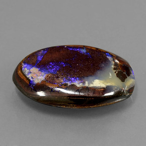 8,30 ctw natürlicher mehrfarbiger Boulder-Opal, Oval Schliff, Lichtundurchlässig