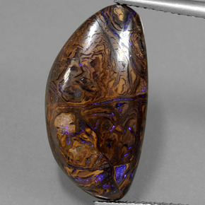 8,17 ctw natürlicher mehrfarbiger Boulder-Opal, Fantasieschliff, Lichtundurchlässig