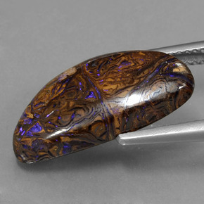 8,17 ctw natürlicher mehrfarbiger Boulder-Opal, Fantasieschliff, Lichtundurchlässig
