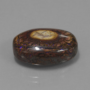 9,17 ctw natürlicher Mehrfarbig Boulderopal, Oval Schliff, Lichtundurchlässig