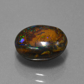 9,17 ctw natürlicher Mehrfarbig Boulderopal, Oval Schliff, Lichtundurchlässig