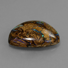 7,07 ctw natürlicher mehrfarbiger Boulder-Opal, Fantasieschliff, Lichtundurchlässig