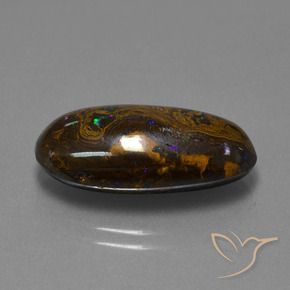 9,17 ctw natürlicher Mehrfarbig Boulderopal, Oval, Lichtundurchlässig