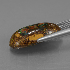 9,17 ctw natürlicher Mehrfarbig Boulderopal, Ausgefallene Form, Lichtundurchlässig