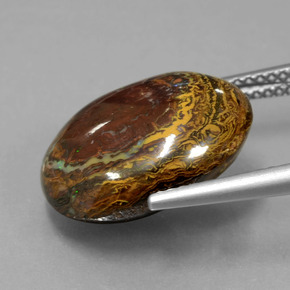 9,17 ctw natürlicher Mehrfarbig Boulderopal, Ausgefallene Form, Lichtundurchlässig