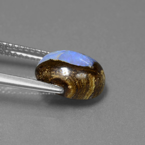 2,53 ctw natürlicher mehrfarbiger Boulder-Opal, Oval Schliff, Lichtundurchlässig