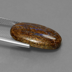 9,17 ctw natürlicher Mehrfarbig Boulderopal, Oval Schliff, Lichtundurchlässig
