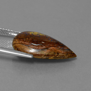 9,17 ctw natürlicher Mehrfarbig Boulderopal, Birnenform, Lichtundurchlässig