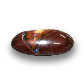 5,40 ctw natürlicher mehrfarbiger Boulder-Opal, Oval Schliff, Lichtundurchlässig
