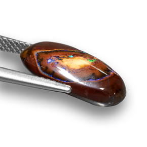 5,40 ctw natürlicher mehrfarbiger Boulder-Opal, Oval Schliff, Lichtundurchlässig