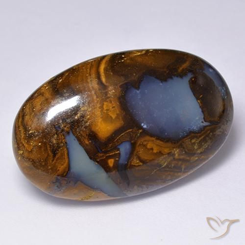 9,17 ctw natürlicher Mehrfarbig Boulderopal, Oval, Lichtundurchlässig