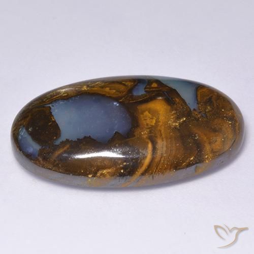 9,17 ctw natürlicher Mehrfarbig Boulderopal, Oval, Lichtundurchlässig