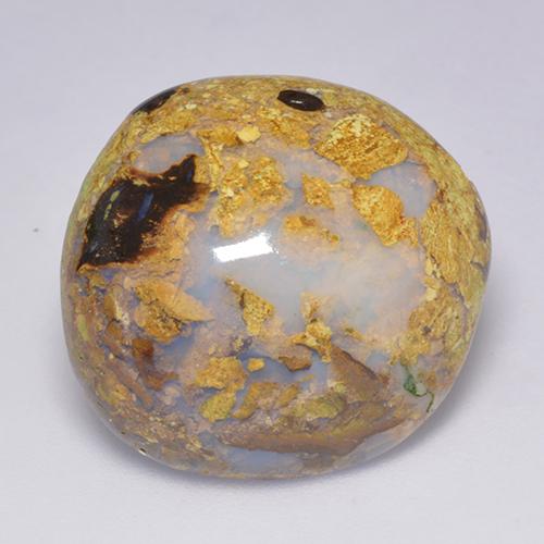 14,87 ctw natürlicher mehrfarbiger Boulder-Opal, Fantasieschliff, Lichtundurchlässig