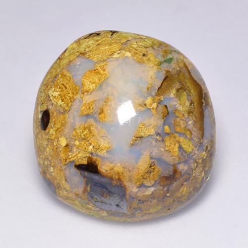14,87 ctw natürlicher mehrfarbiger Boulder-Opal, Fantasieschliff, Lichtundurchlässig