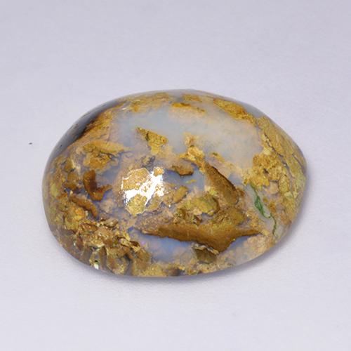 14,87 ctw natürlicher mehrfarbiger Boulder-Opal, Fantasieschliff, Lichtundurchlässig