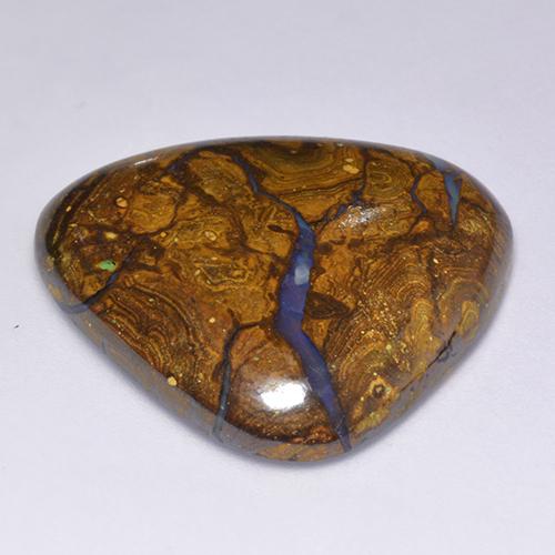 9,17 ctw natürlicher Mehrfarbig Boulder-Opal, Trillion, Lichtundurchlässig