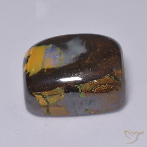9,17 ctw natürlicher Mehrfarbig Boulderopal, Kissen, Lichtundurchlässig