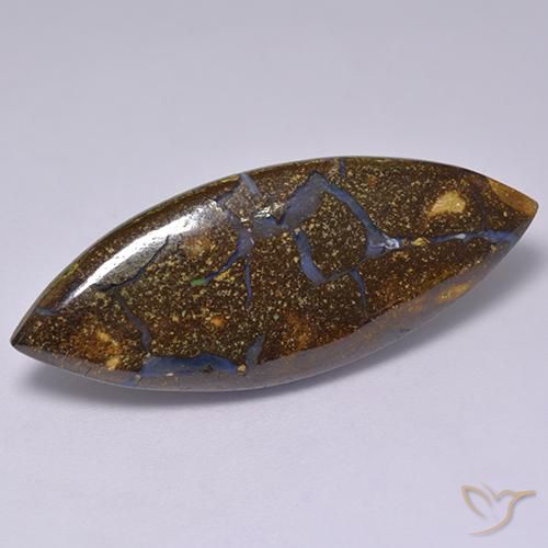 9,17 ctw natürlicher Mehrfarbig Boulderopal, Marquise, Lichtundurchlässig