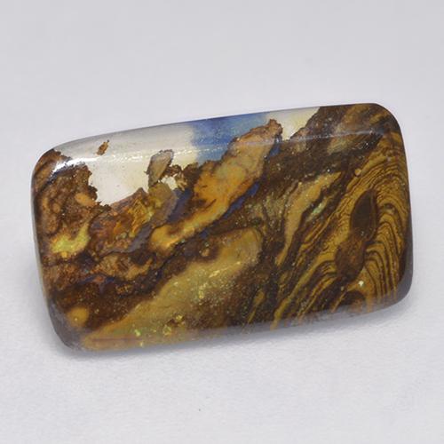 2,58 ctw natürlicher mehrfarbiger Boulder-Opal, Kissenschliff, Lichtdurchlässig