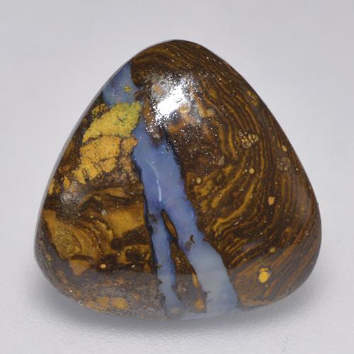 8,20 ctw natürlicher mehrfarbiger Boulder-Opal, Trillion, Lichtundurchlässig