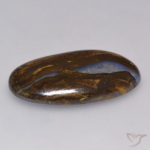 9,17 ctw natürlicher Mehrfarbig Boulderopal, Oval, Lichtundurchlässig