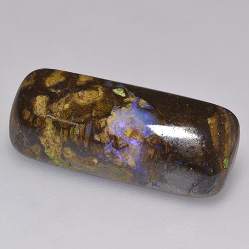 9,16 ctw natürlicher mehrfarbiger Boulder-Opal, Kissenschliff, Lichtundurchlässig