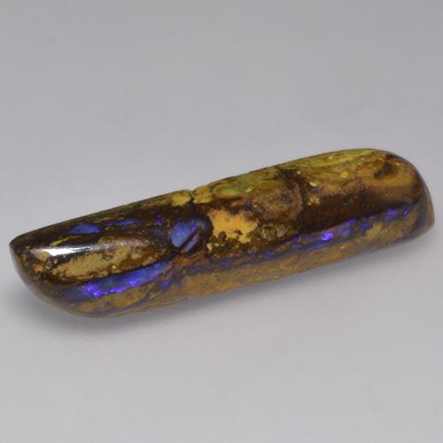 10,24 ctw natürlicher mehrfarbiger Boulder-Opal, Fantasieschliff, Lichtundurchlässig
