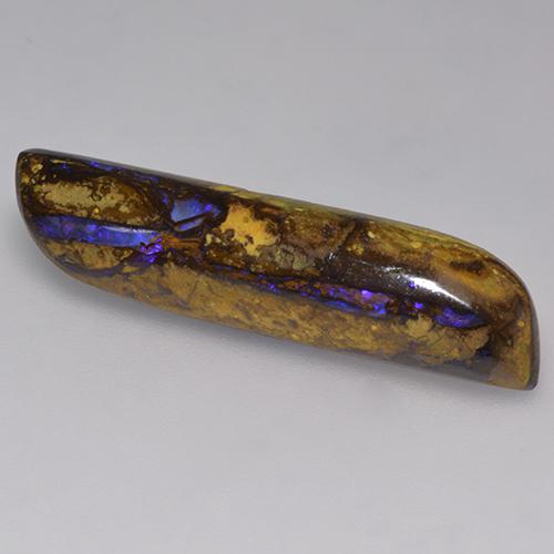 10,24 ctw natürlicher mehrfarbiger Boulder-Opal, Fantasieschliff, Lichtundurchlässig