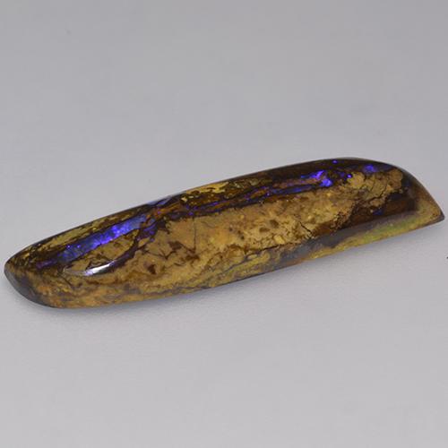 10,24 ctw natürlicher mehrfarbiger Boulder-Opal, Fantasieschliff, Lichtundurchlässig