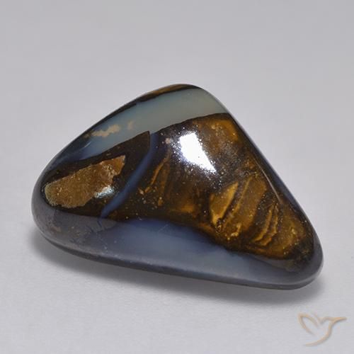 13.97ct Natürlicher Mehrfarbig Boulder-Opal, Trillion, Lichtdurchlässig