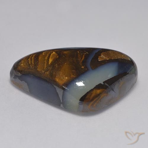 9,17 ctw natürlicher Mehrfarbig Boulderopal, Trillion, Lichtdurchlässig