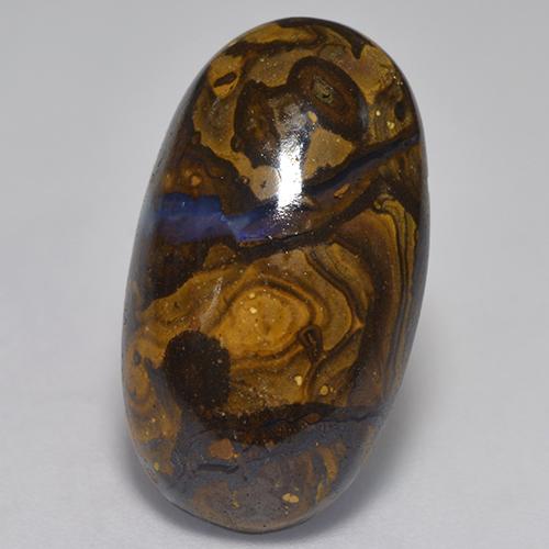 11,31 ctw natürlicher mehrfarbiger Boulder-Opal, Oval Schliff, Lichtundurchlässig