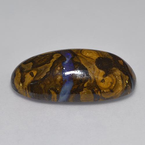 11,31 ctw natürlicher mehrfarbiger Boulder-Opal, Oval Schliff, Lichtundurchlässig