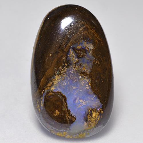 15,87 ctw natürlicher mehrfarbiger Boulder-Opal, Fantasieschliff, Lichtundurchlässig